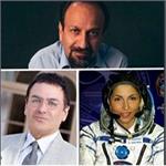 انوشه انصاری ودکتر فیروز نادری نماینده ایران در اسکار